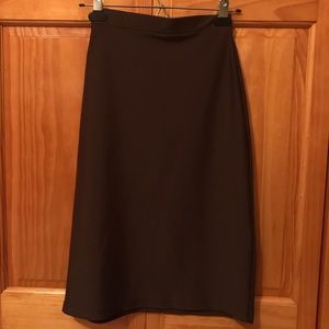 Chocolate Brown Stretch Form Fitting Skirt
